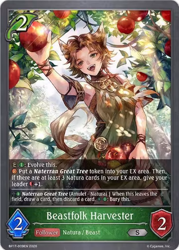 Beastfolk Harvester (BP17-009EN), Convergent Destinies — Shadowverse card price