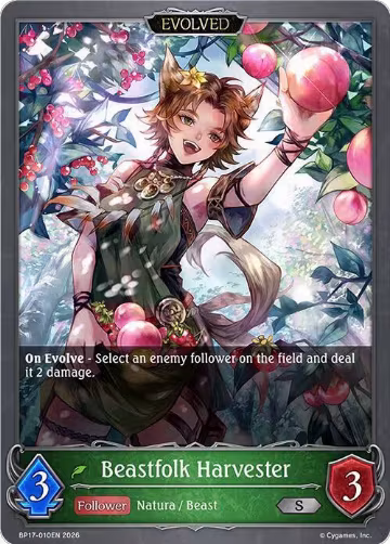 Beastfolk Harvester (Evolved) (BP17-010EN), Convergent Destinies — Shadowverse card price