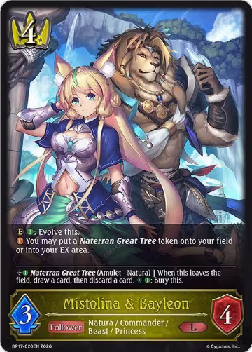 Mistolina & Bayleon (BP17-020EN), Convergent Destinies — Shadowverse card price