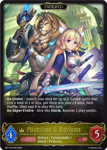 Mistolina & Bayleon (Evolved) (BP17-021EN), Convergent Destinies — Shadowverse card price