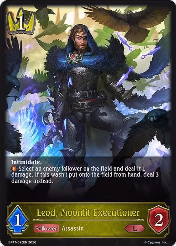 Leod, Moonlit Executioner (BP17-022EN), Convergent Destinies — Shadowverse card price
