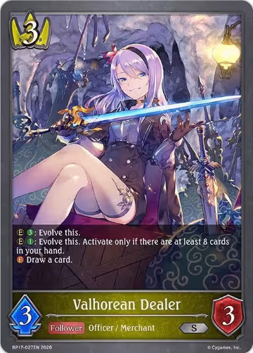 Valhorean Dealer (BP17-027EN), Convergent Destinies — Shadowverse card price