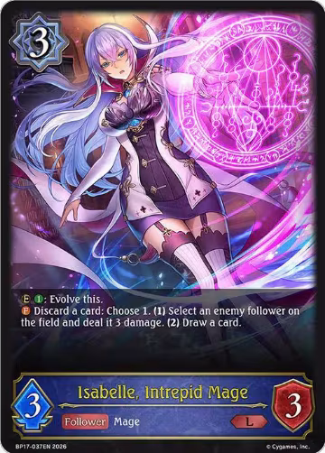 Isabelle, Intrepid Mage (BP17-037EN), Convergent Destinies — Shadowverse card price