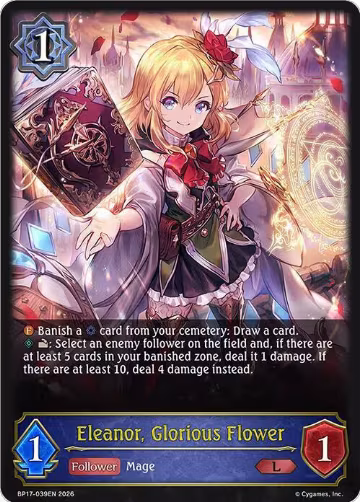 Eleanor, Glorious Flower (BP17-039EN), Convergent Destinies — Shadowverse card price