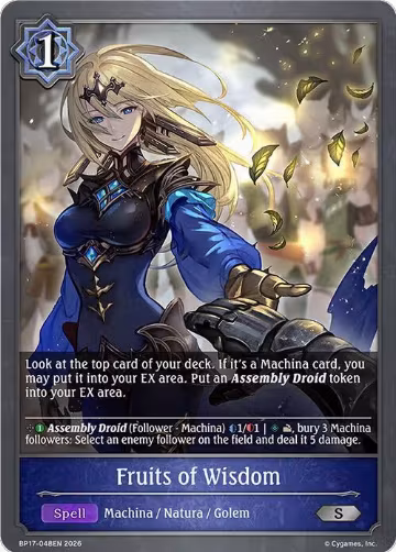 Fruits of Wisdom (BP17-048EN), Convergent Destinies — Shadowverse card price