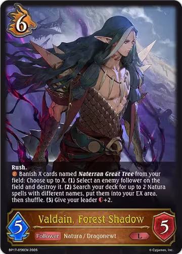 Valdain, Forest Shadow (BP17-056EN), Convergent Destinies — Shadowverse card price
