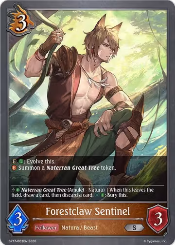 Forestclaw Sentinel (BP17-063EN), Convergent Destinies — Shadowverse card price