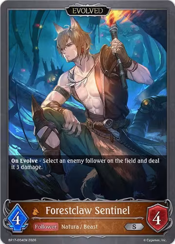 Forestclaw Sentinel (Evolved) (BP17-064EN), Convergent Destinies — Shadowverse card price
