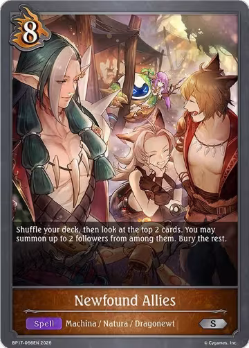 Newfound Allies (BP17-066EN), Convergent Destinies — Shadowverse card price