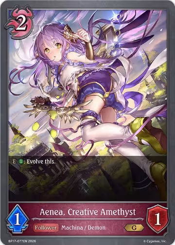Aenea, Creative Amethyst (BP17-077EN), Convergent Destinies — Shadowverse card price