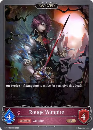 Rouge Vampire (Evolved) (BP17-086EN), Convergent Destinies — Shadowverse card price