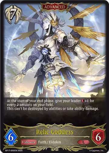 Relic Goddess (BP17-092EN), Convergent Destinies — Shadowverse card price