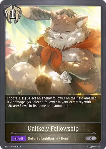 Unlikely Fellowship (BP17-103EN), Convergent Destinies — Shadowverse card price