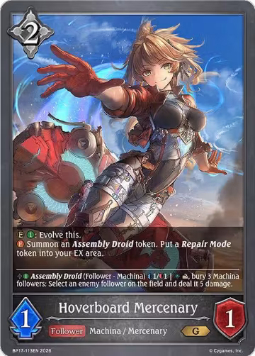 Hoverboard Mercenary (BP17-113EN), Convergent Destinies — Shadowverse card price