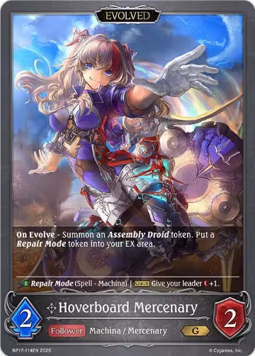 Hoverboard Mercenary (Evolved) (BP17-114EN), Convergent Destinies — Shadowverse card price