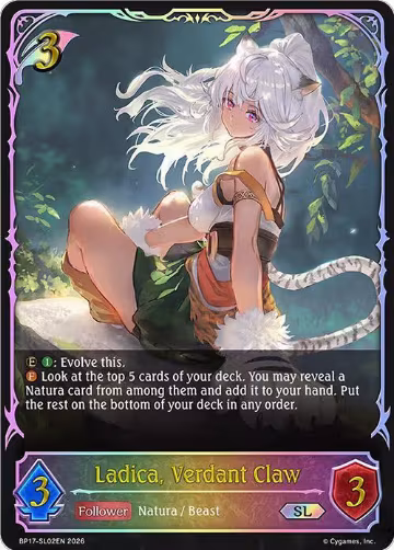 Ladica, Verdant Claw (SL) (BP17-SL02EN), Convergent Destinies — Shadowverse card price