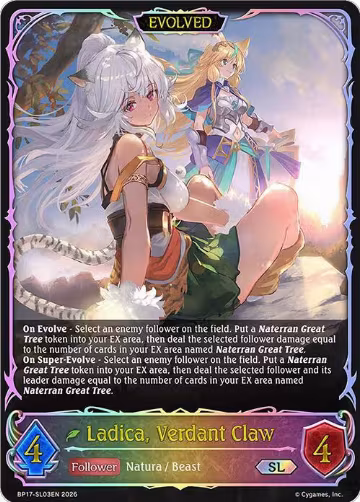 Ladica, Verdant Claw (Evolved) (SL) (BP17-SL03EN), Convergent Destinies — Shadowverse card price
