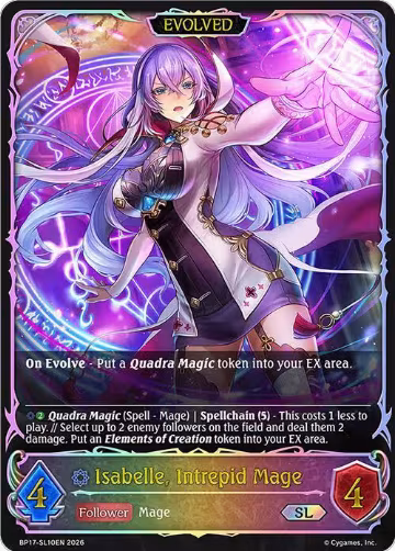 Isabelle, Intrepid Mage (Evolved) (SL) (BP17-SL10EN), Convergent Destinies — Shadowverse card price