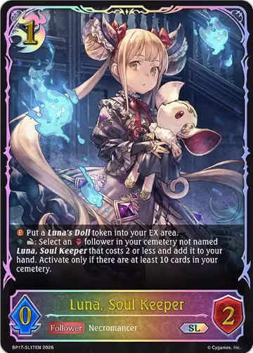Luna, Soul Keeper (SL) (BP17-SL17EN), Convergent Destinies — Shadowverse card price