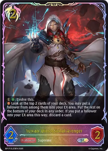 Yuwan, Dimensional Avenger (SL) (BP17-SL23EN), Convergent Destinies — Shadowverse card price