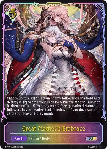 Great Mother's Embrace (SL) (BP17-SL28EN), Convergent Destinies — Shadowverse card price