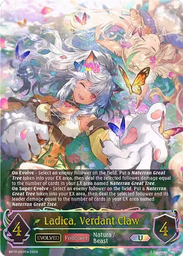 Ladica, Verdant Claw (Evolved) (U) (BP17-U02EN) — card price