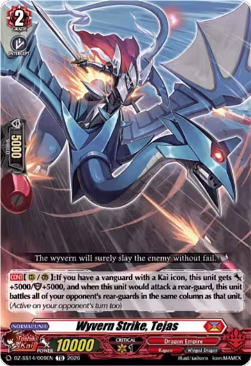 Wyvern Strike, Tejas (DZ-SS14/009EN), DZ-SS14: Dragonic Overlord Start Deck — Vanguard card price
