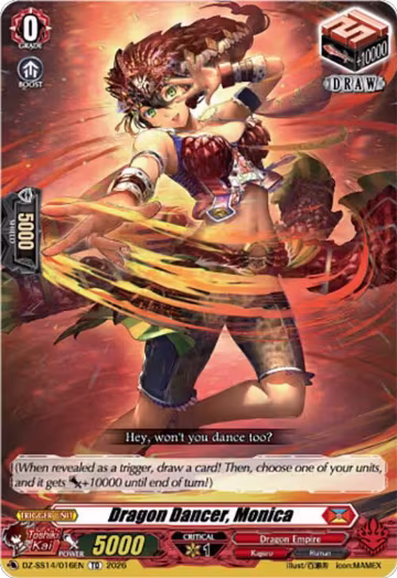 Dragon Dancer, Monica (DZ-SS14/016EN), DZ-SS14: Dragonic Overlord Start Deck — Vanguard card price