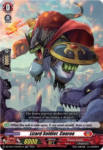 Lizard Soldier, Conroe (TDR) (DZ-SS14/004EN-R), DZ-SS14: Dragonic Overlord Start Deck — Vanguard card price