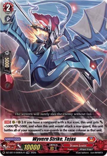 Wyvern Strike, Tejas (TDR) (DZ-SS14/009EN-R), DZ-SS14: Dragonic Overlord Start Deck — Vanguard card price