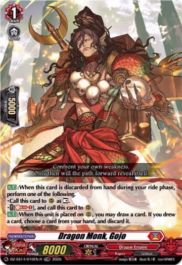 Dragon Monk, Gojo (TDR) (DZ-SS14/010EN-R) — card price