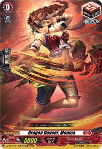 Dragon Dancer, Monica (TDR) (DZ-SS14/016EN-R), DZ-SS14: Dragonic Overlord Start Deck — Vanguard card price