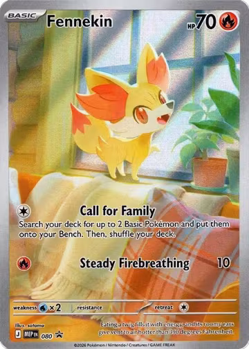 Fennekin - 080 (080), Mega Evolution Promo — Pokémon card price