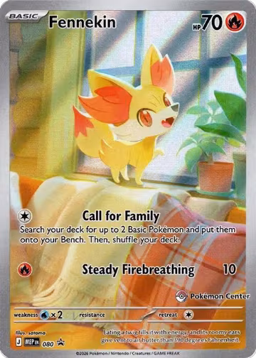 Fennekin - 080 (Pokemon Center Exclusive) (080), Mega Evolution Promo — Pokémon card price