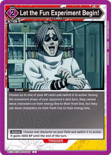 Let the Fun Experiment Begin! (UE19BT/SMD-1-080), SAKAMOTO DAYS — Union Arena card price