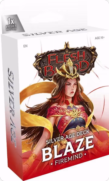 Silver Age Chapter 3 Deck - Blaze Firemind (Wizard), Silver Age Chapter 3 — Flesh & Blood sealed product price
