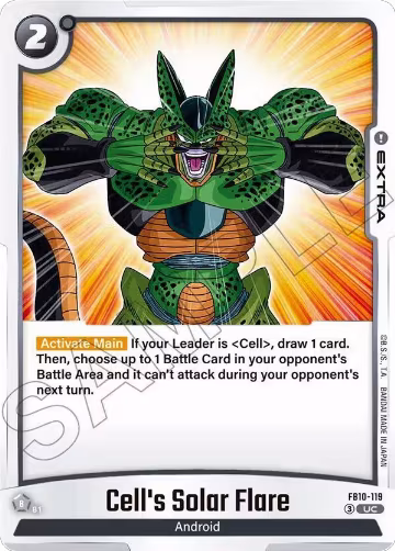 Cell's Solar Flare (FB10-119), Cross Force — DB Fusion card price