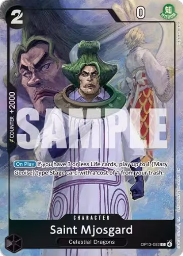 Saint Mjosgard (Premium Card Collection -Best Selection Vol. 6-) (OP13-092), One Piece Promotion Cards — One Piece card price