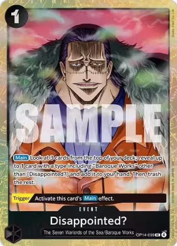 Disappointed? (Premium Card Collection -Best Selection Vol. 6-) (OP14-099), One Piece Promotion Cards — One Piece card price