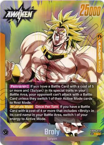 Broly - FB08-073 (FB08-073), Story Booster 01 — DB Fusion card price