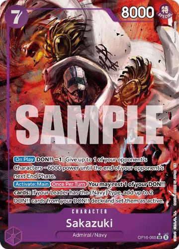 Sakazuki (Alternate Art) (OP16-065), The Time of Battle — One Piece card price