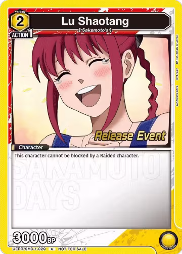 Lu Shaotang (029) (UE19BT/SMD-1-029), SAKAMOTO DAYS Release Event Cards — Union Arena card price