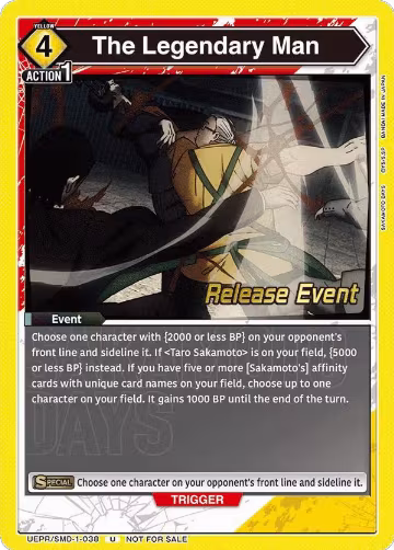 The Legendary Man (UE19BT/SMD-1-038), SAKAMOTO DAYS Release Event Cards — Union Arena card price