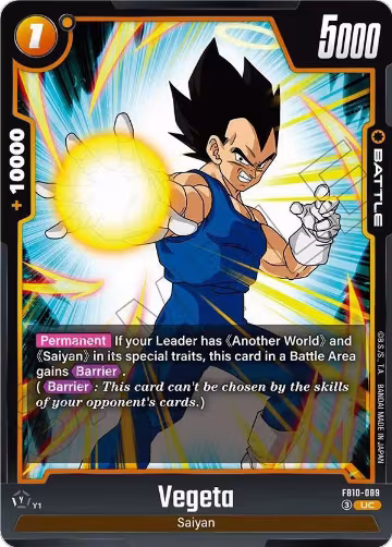 Vegeta - FB10-089 (FB10-089), Cross Force — DB Fusion card price