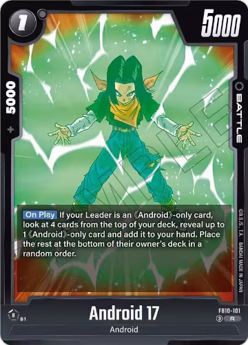 Android 17 - FB10-101 (FB10-101), Cross Force — DB Fusion card price