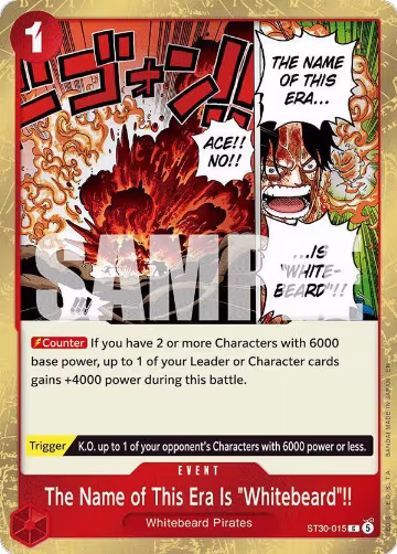 The Name of This Era Is "Whitebeard"!! (ST30-015), ST-30: Starter Deck 30 EX Luffy & Ace — One Piece card price