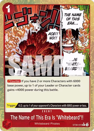The Name of This Era Is "Whitebeard"!! (Parallel) (ST30-015), ST-30: Starter Deck 30 EX Luffy & Ace — One Piece card price