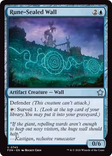 Rune-Sealed Wall (0745) (745), Foundations — Magic card price