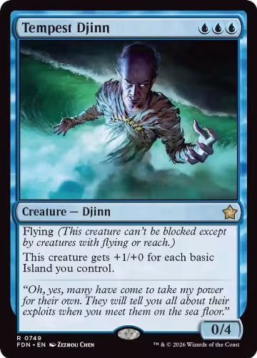 Tempest Djinn (0749) (749), Foundations — Magic card price