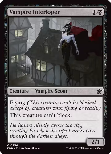 Vampire Interloper (0756) (756), Foundations — Magic card price